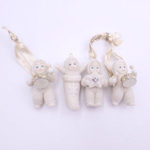 Dept 56 Snowbabies Christmas Ornaments, 4 pcs Retired Department 56 Figurines